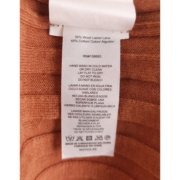 Nicholas Ivanna Sweater Size S Womens Desert Brown $245 - Picture 13 of 13